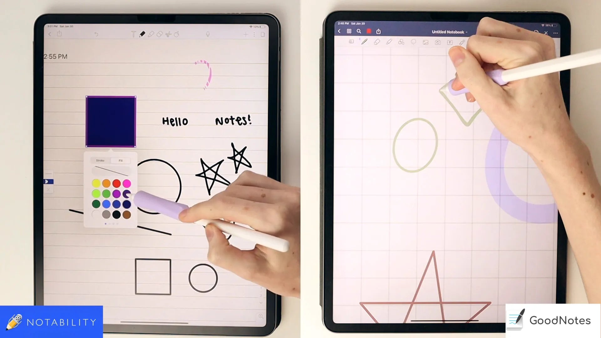 Notability shape drawing feature