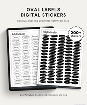 Etiquetas Ovaladas Pegatinas Digitales