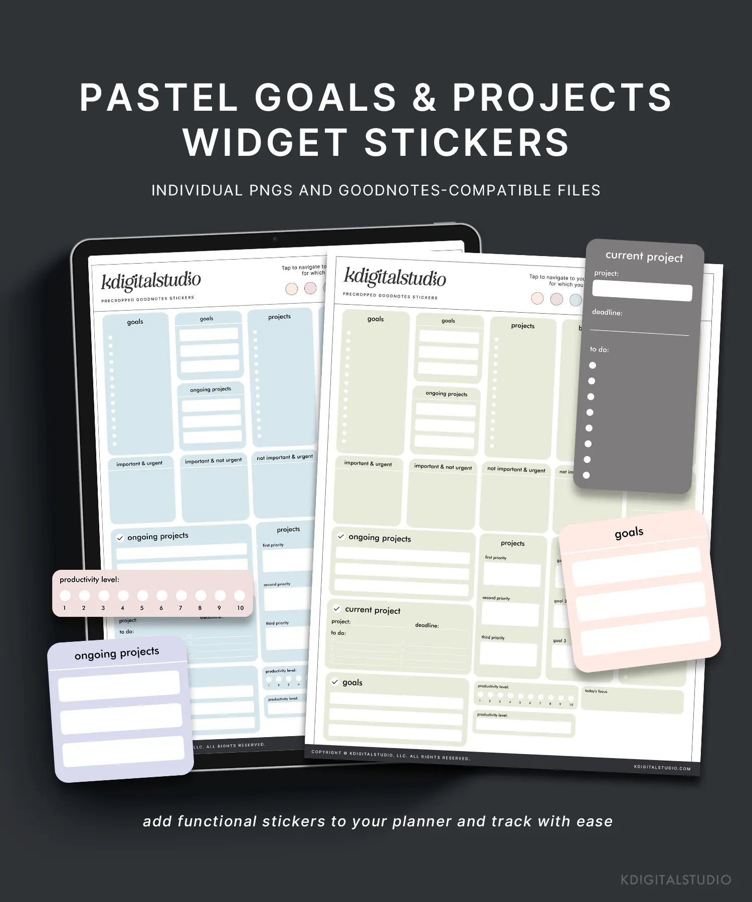Pastel Goals & Projects Widgets KDigitalStudio