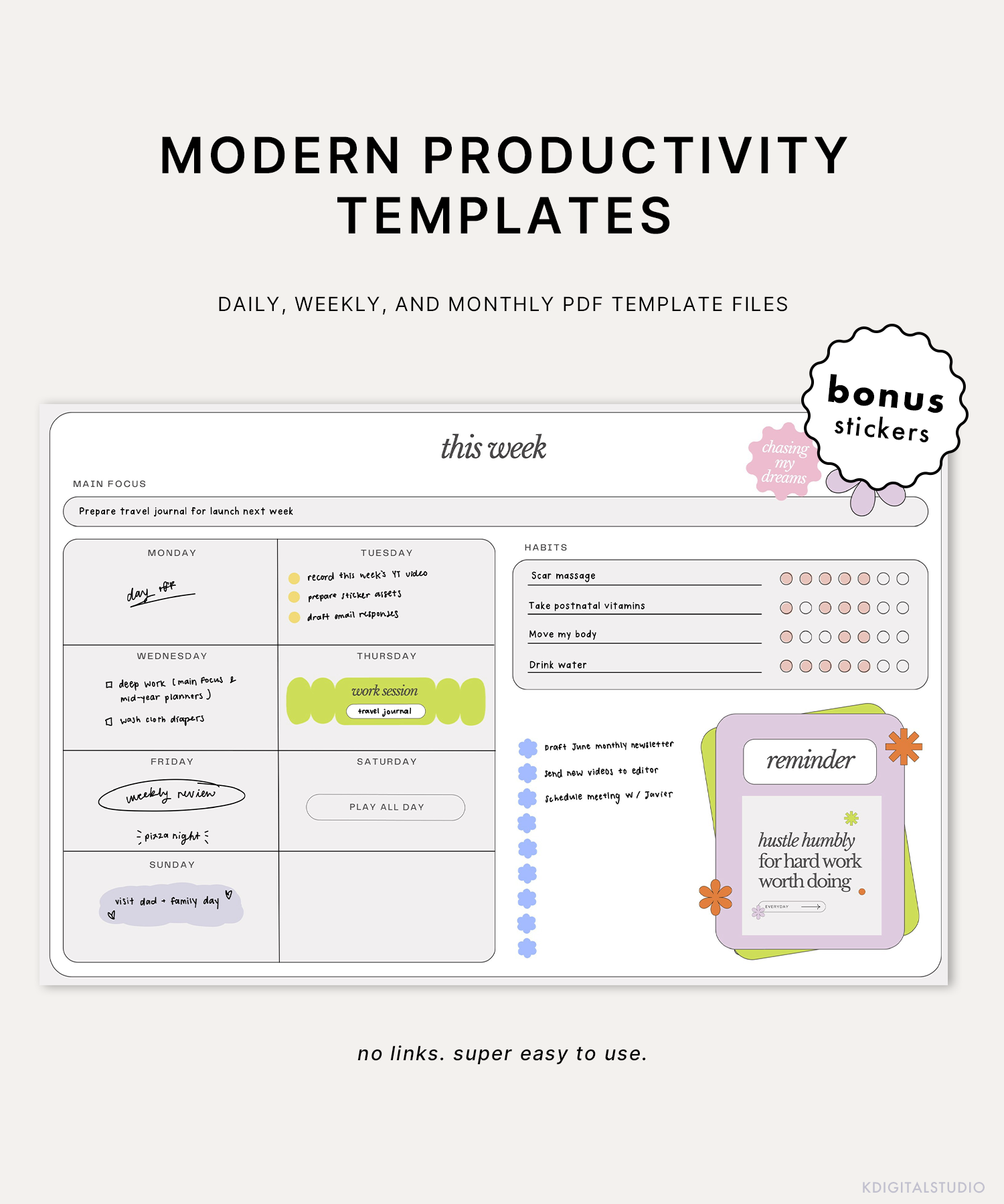 Modern Productivity Templates