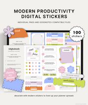 Modern Productivity Digital Stickers