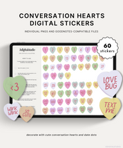 Pegatinas digitales de corazones de conversación