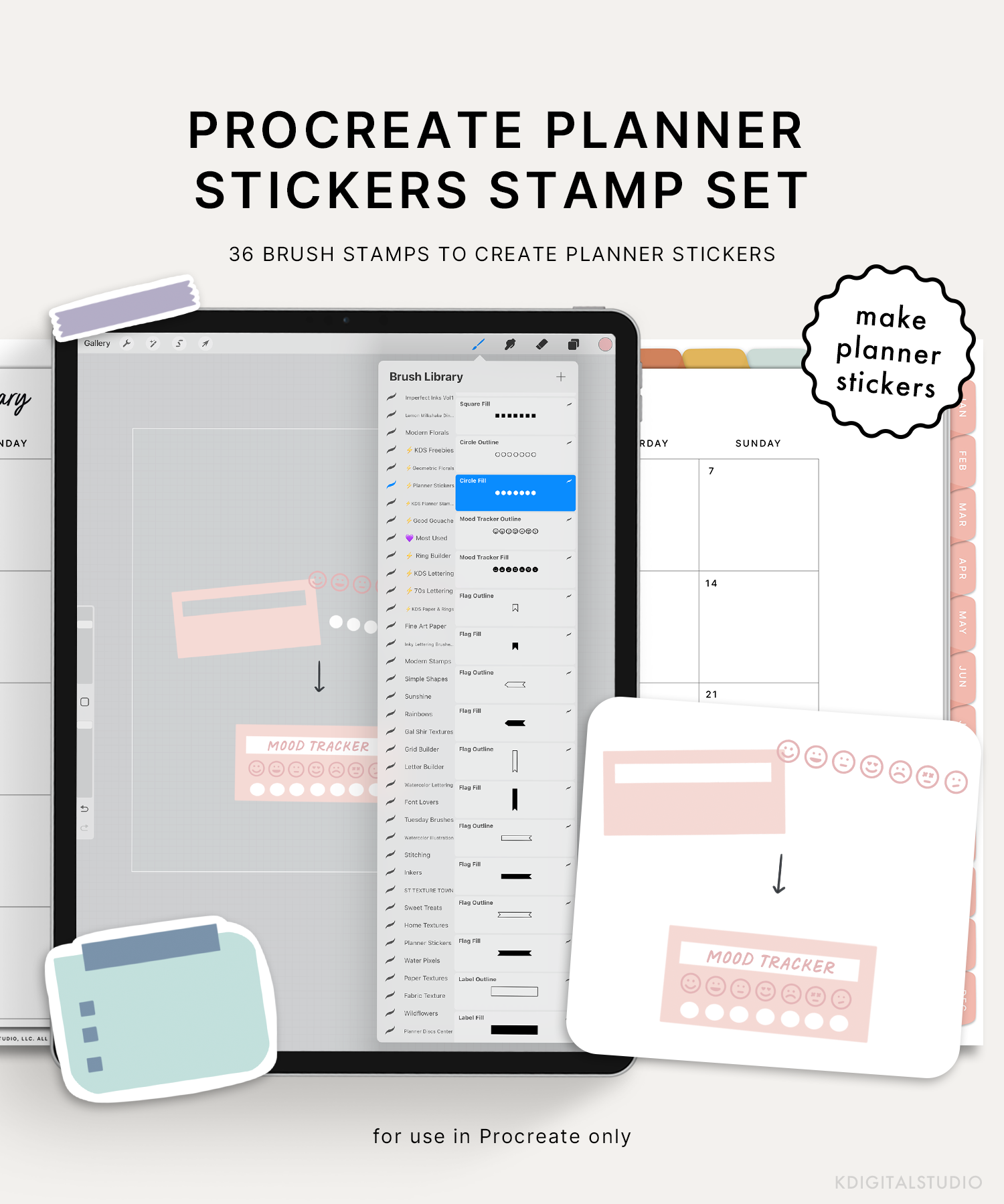 Procreate Planner Stamp Set