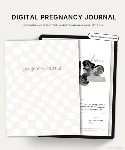 Document and detail your journey in growing your little one with the digital pregnancy journal