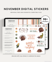 November Digital Stickers