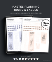 Iconos y etiquetas de planificación
