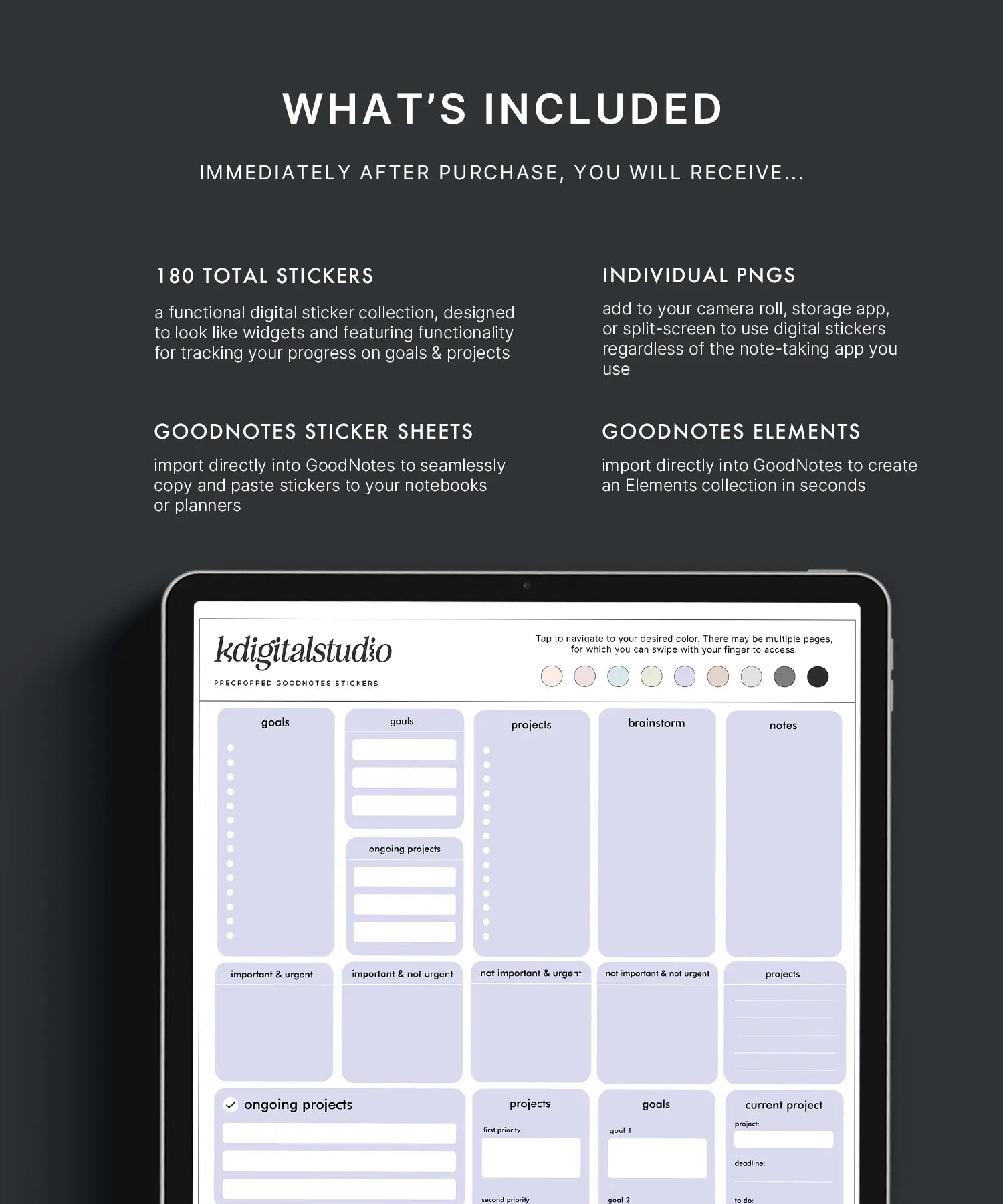 Pastel Goals & Projects Widgets KDigitalStudio