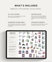What's included in the Life in Sticker set
