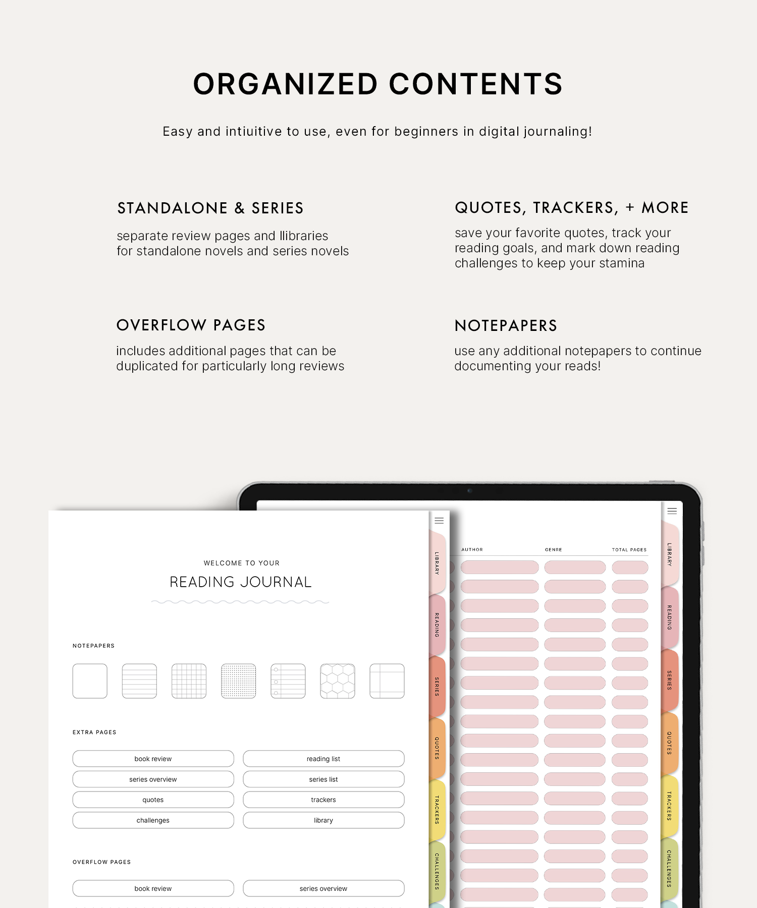 Digital Rainbow Reading Journal