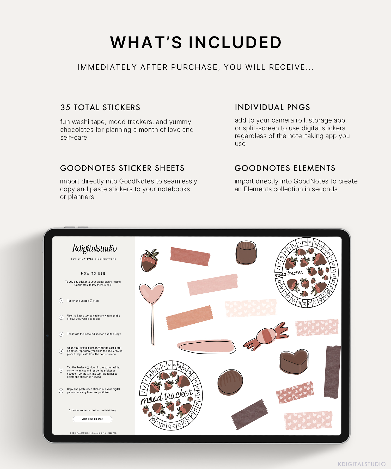 Pegatinas digitales de fresas con chocolate