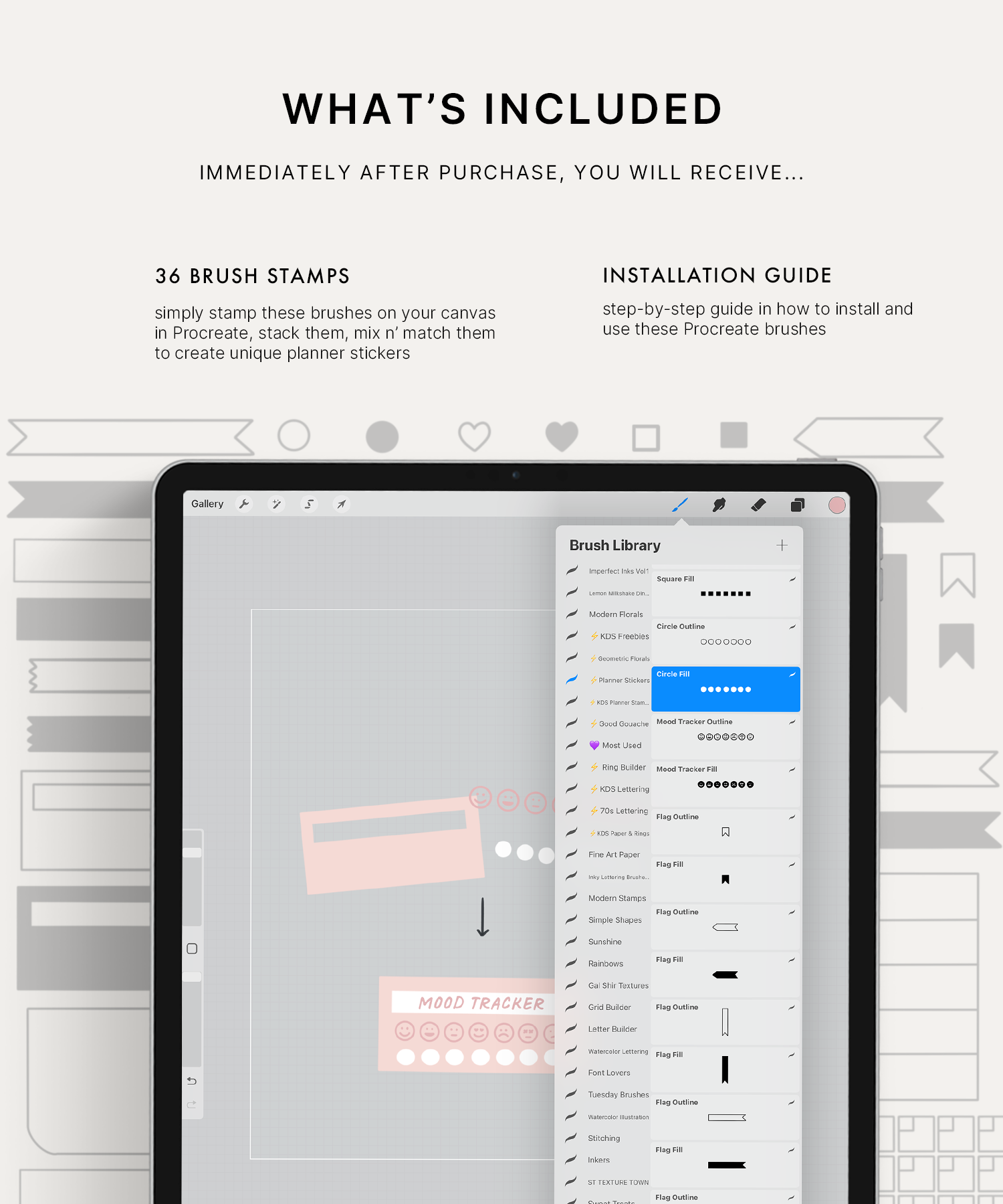 Procreate Planner Stamp Set