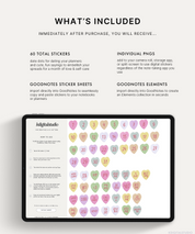 Pegatinas digitales de corazones de conversación