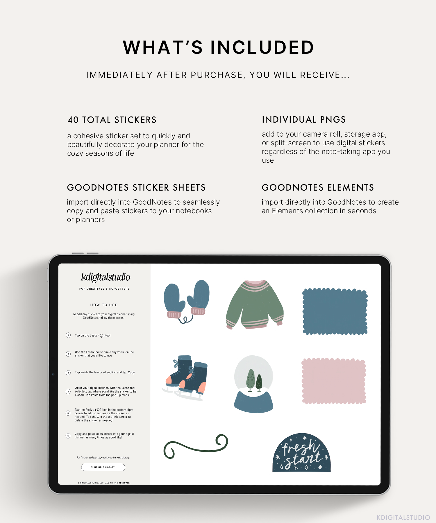 Cozy Hygge Digital Stickers