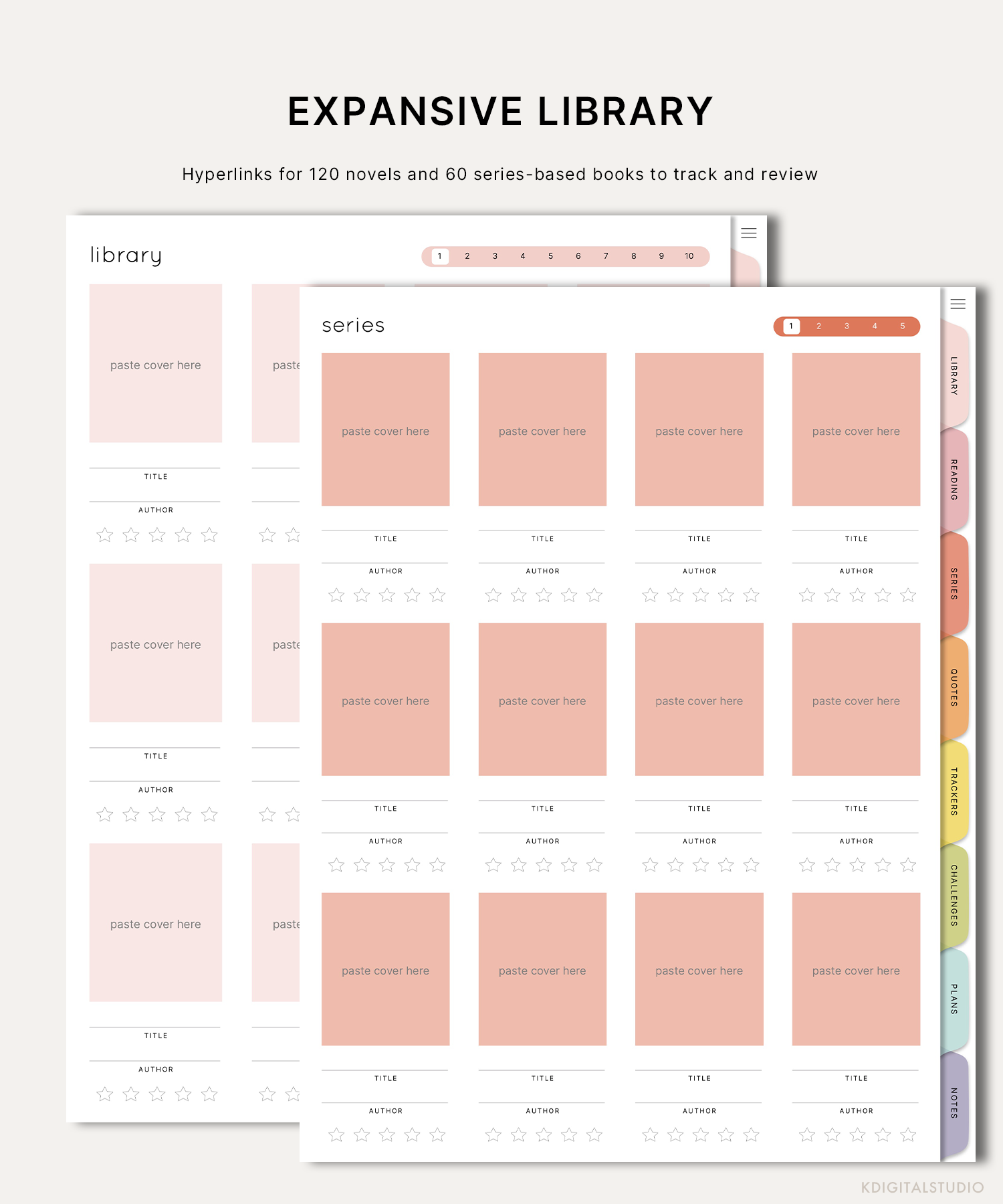 Digital Rainbow Reading Journal