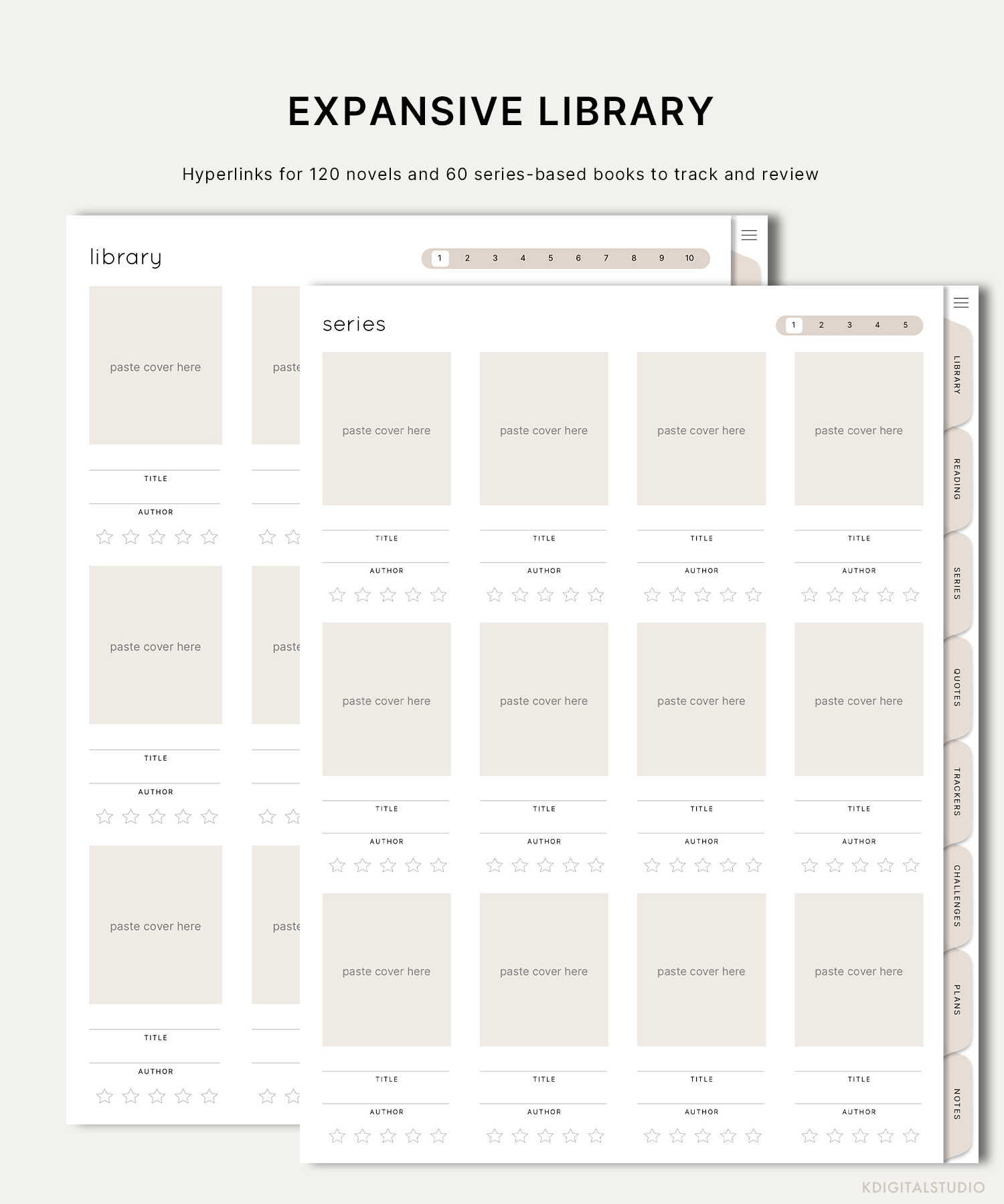 Digital Neutral Reading Journal
