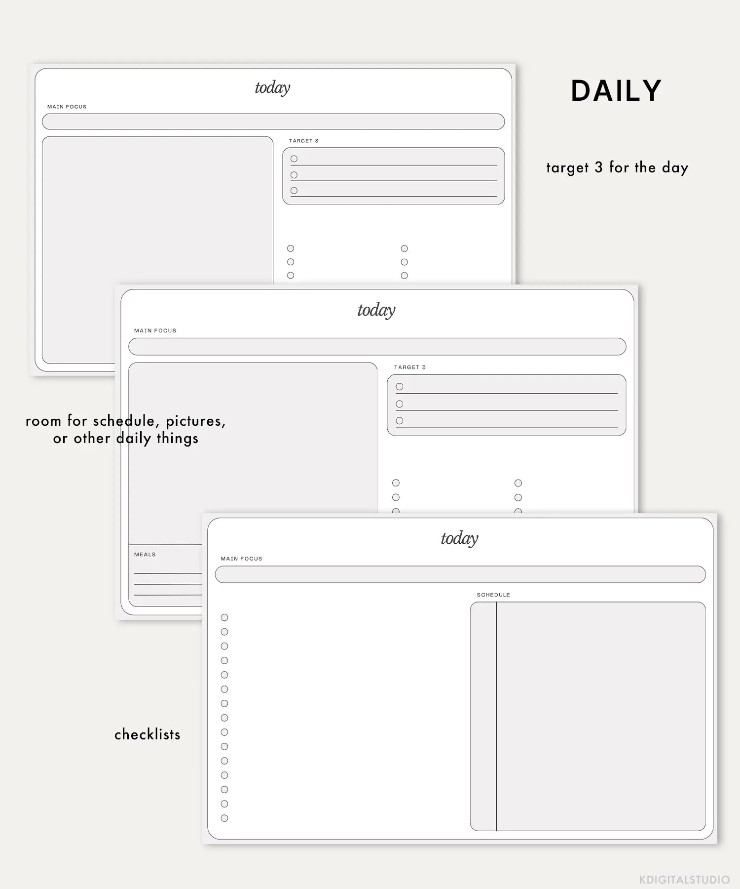 Modern Productivity Templates KDigitalStudio