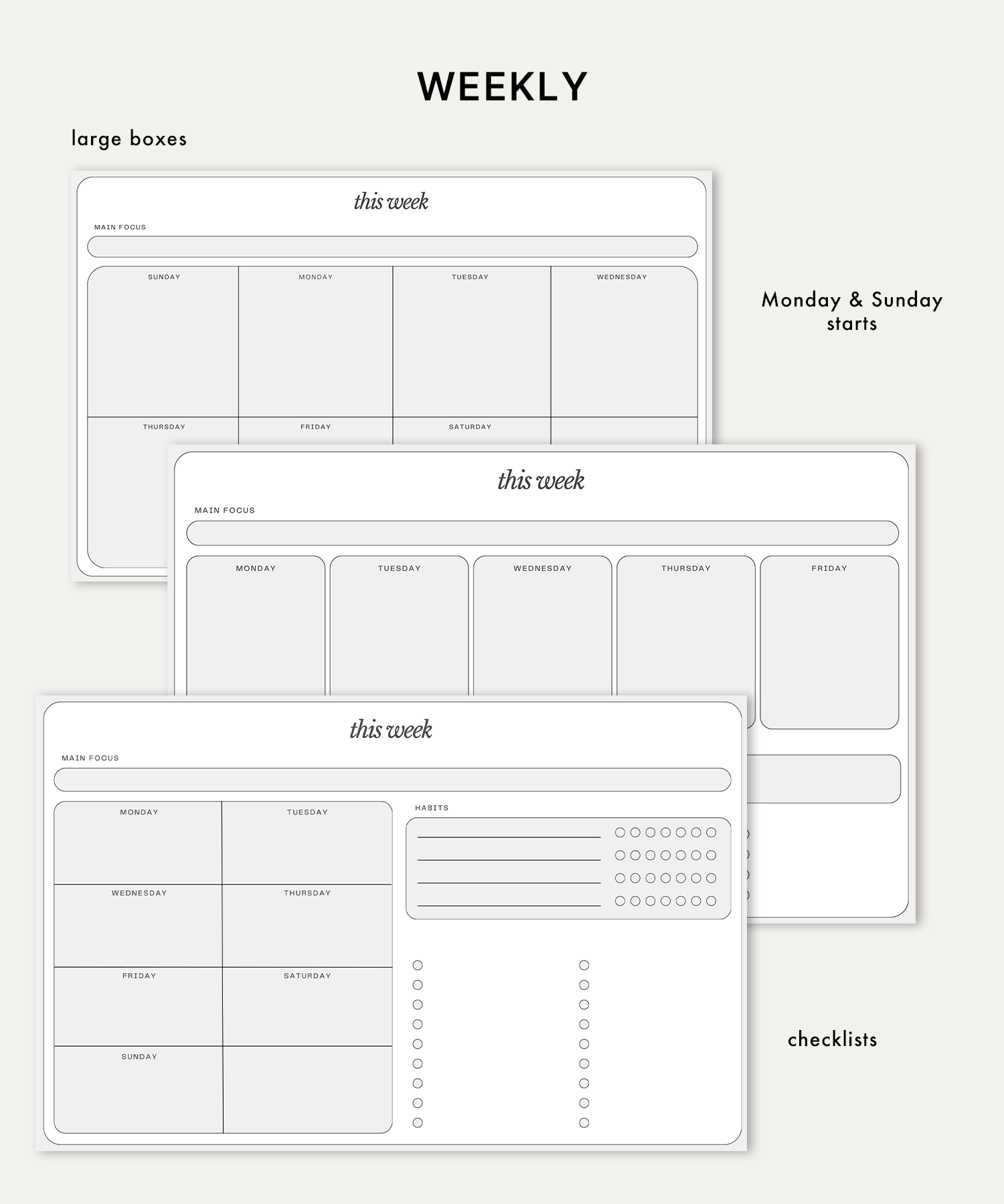 Modern Productivity Templates