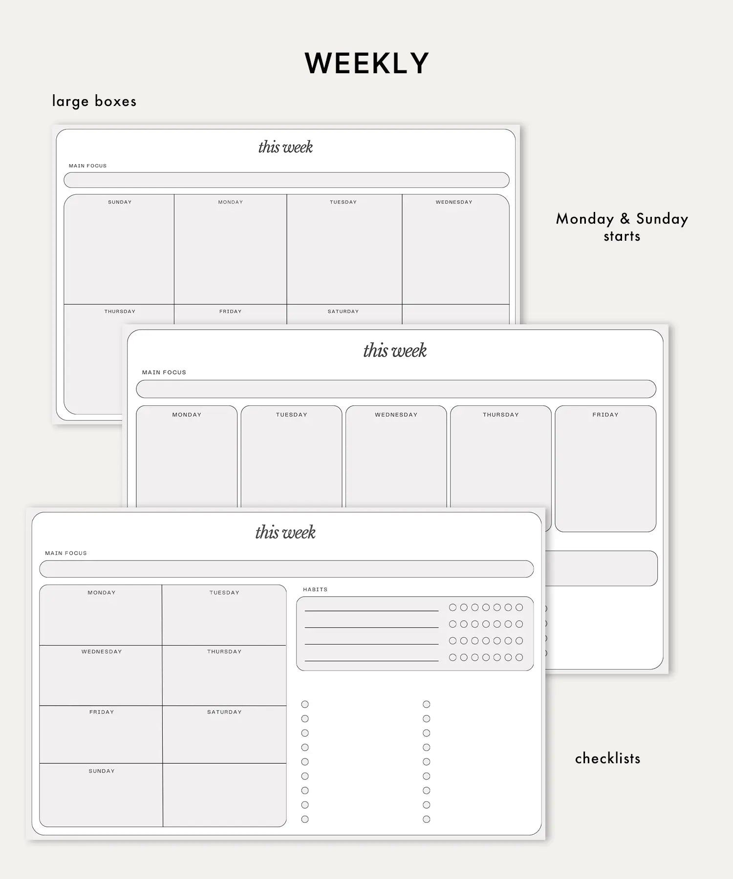 Modern Productivity Templates KDigitalStudio
