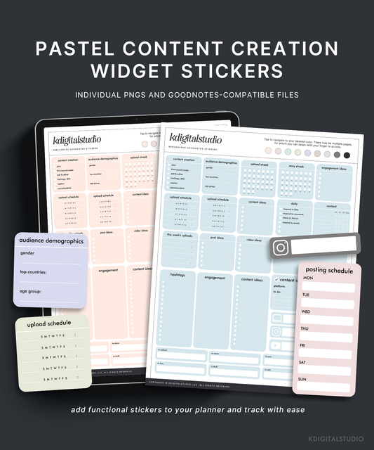 Pastel Content Creation Widgets