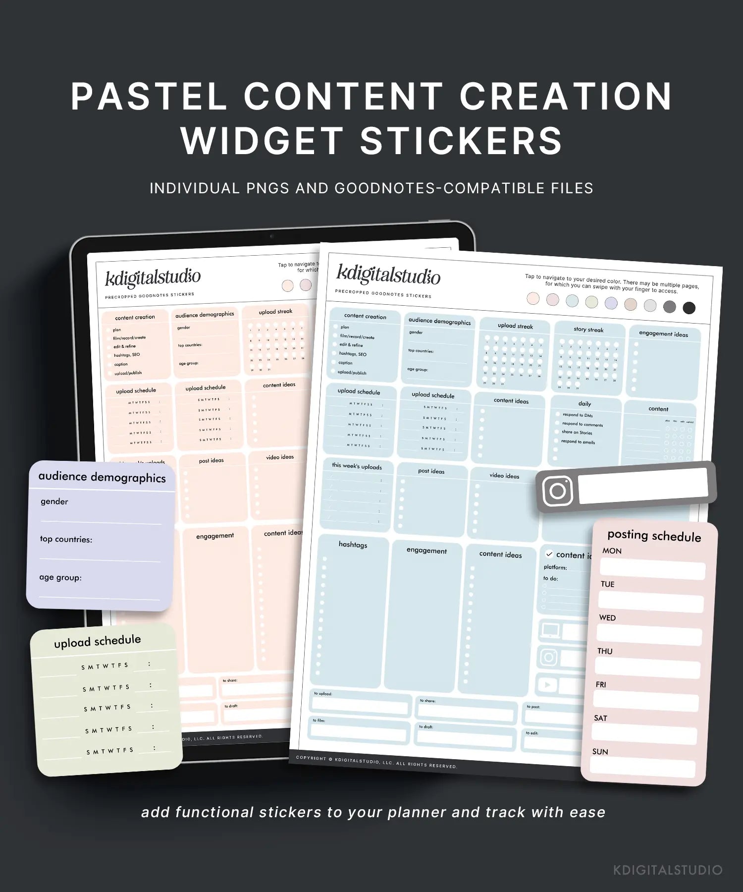 Pastel Content Creation Widgets KDigitalStudio