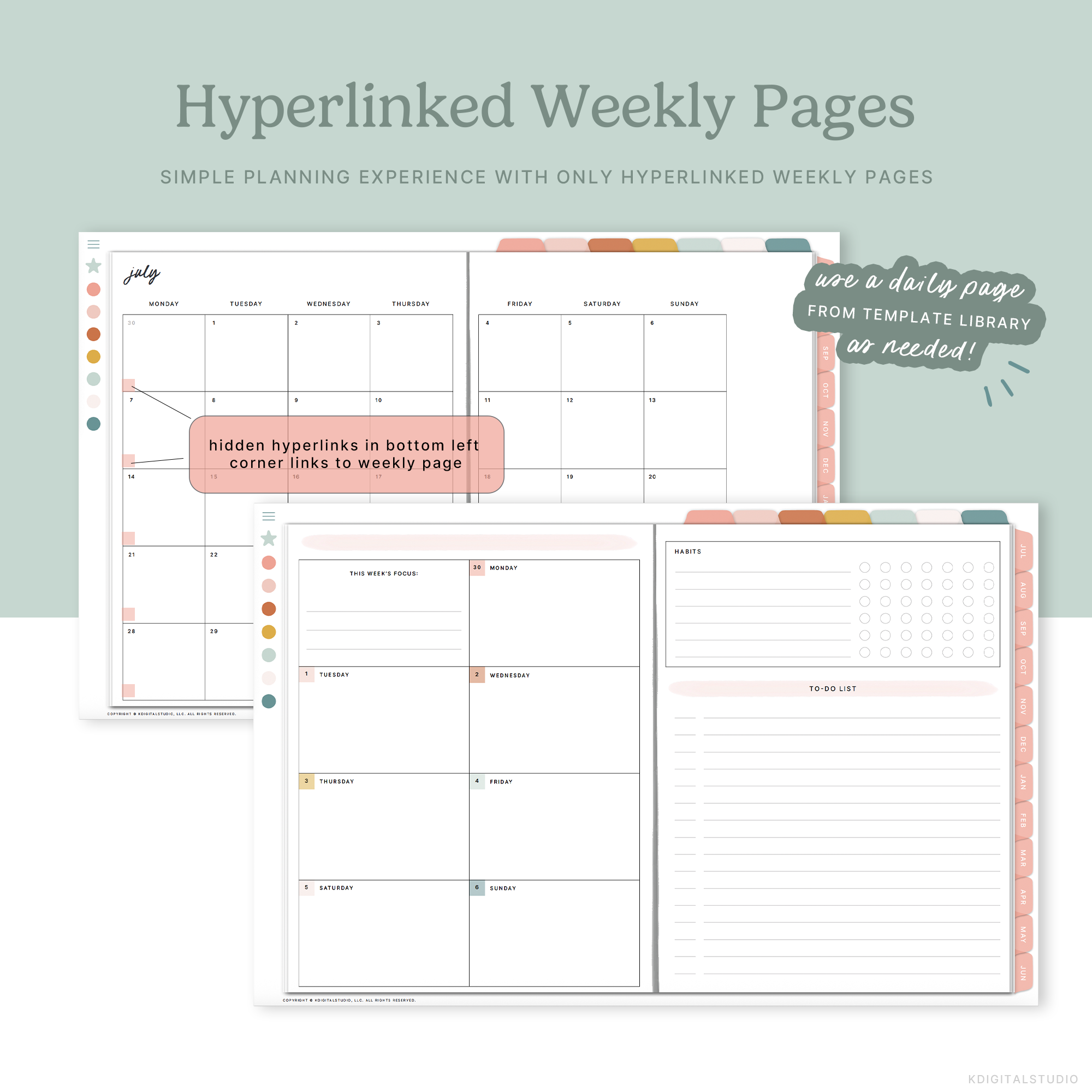 2025-26 Mid-Year Everything Planner in Creative Boho