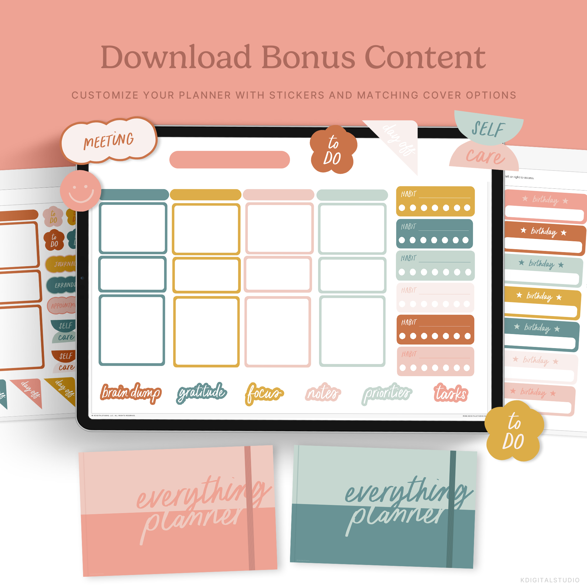 2025-26 Mid-Year Everything Planner in Creative Boho