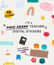 Hand Drawn Teacher Digital Stickers