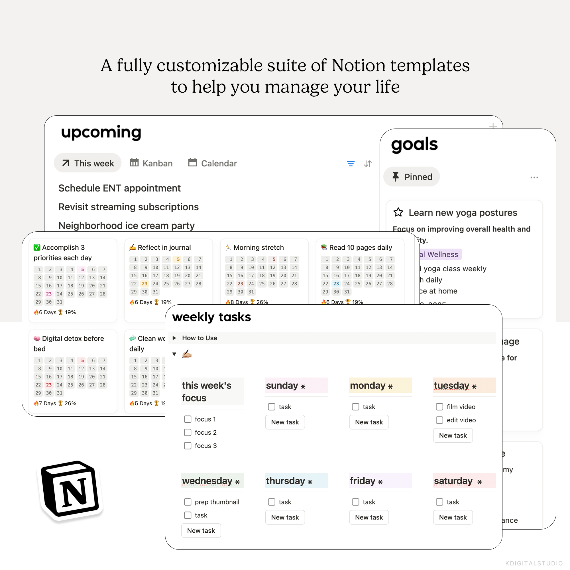 Life Ledger Notion Pack