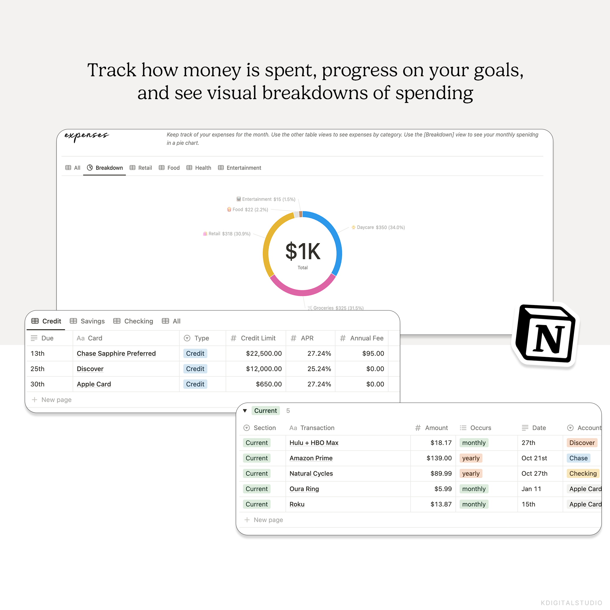 Money Map Notion Pack