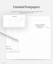 essential notepapers in cyberry notebook