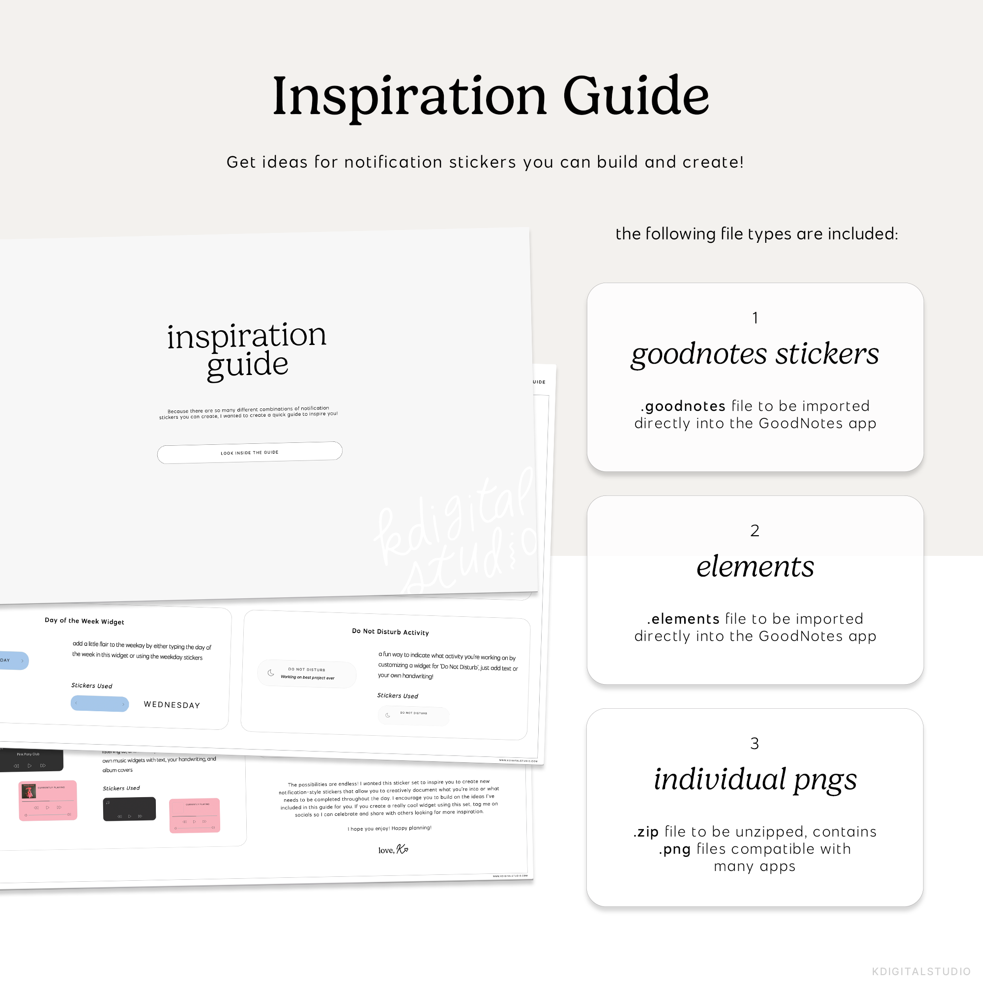 Build-Your-Own Notification Digital Stickers