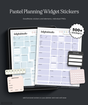 Widgets de planificación en colores pastel