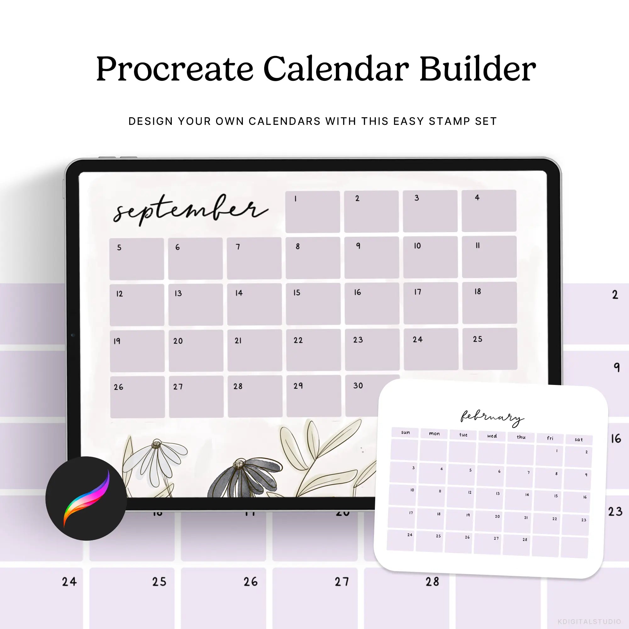 Procreate Calendar Builder KDigitalStudio
