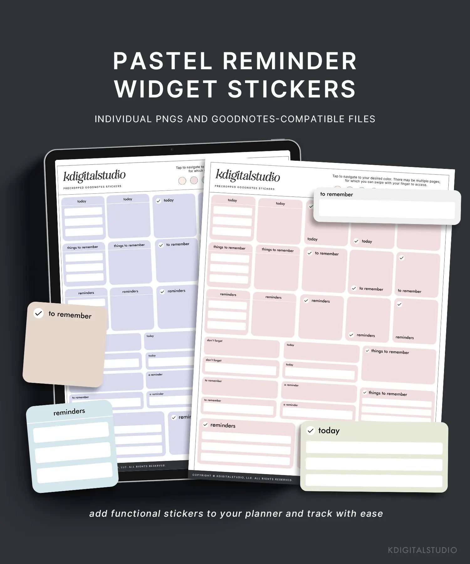 Pastel Reminder Widgets KDigitalStudio