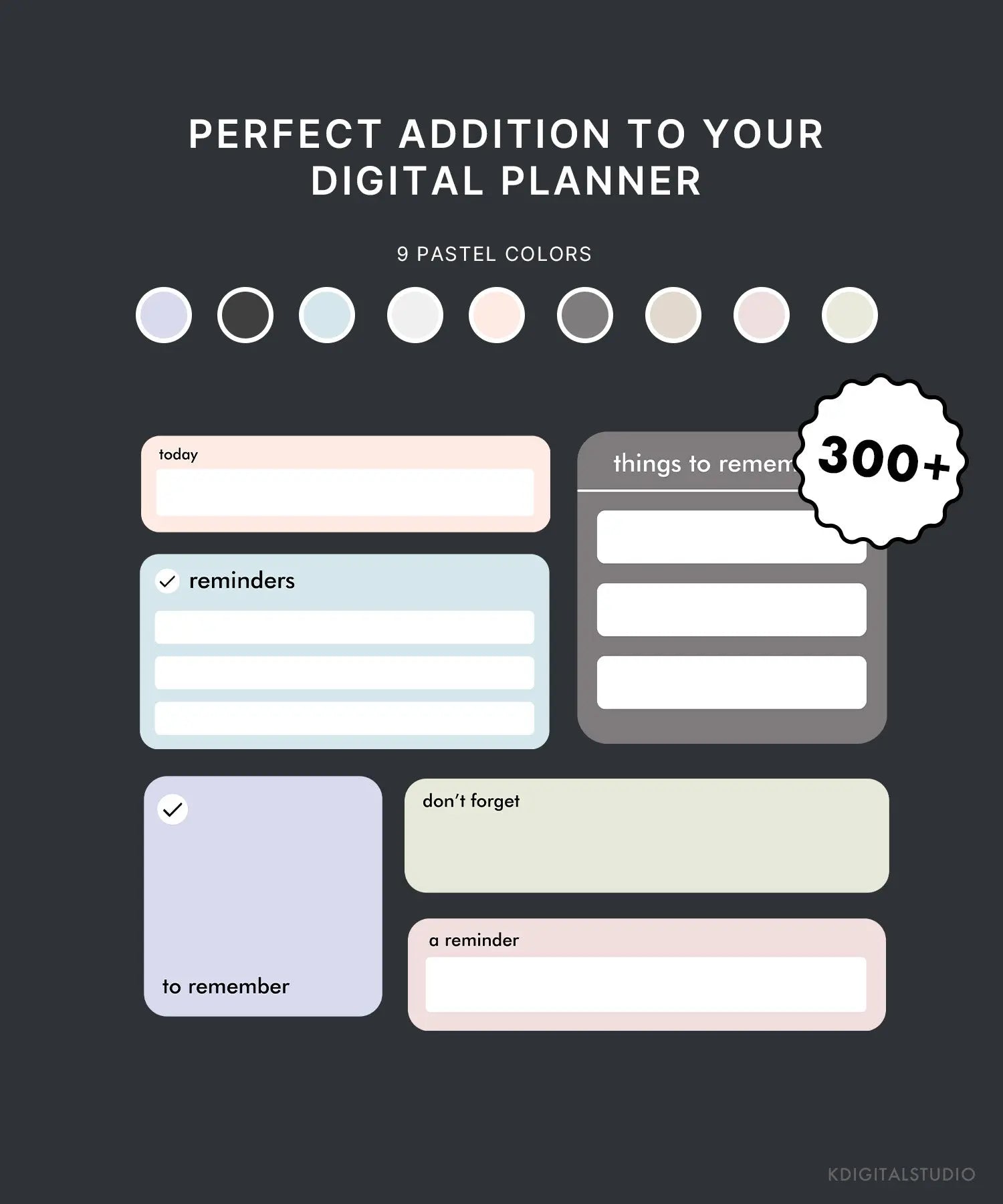 Pastel Reminder Widgets KDigitalStudio