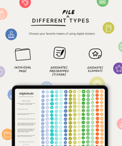 Pegatinas digitales de icono de estudiante