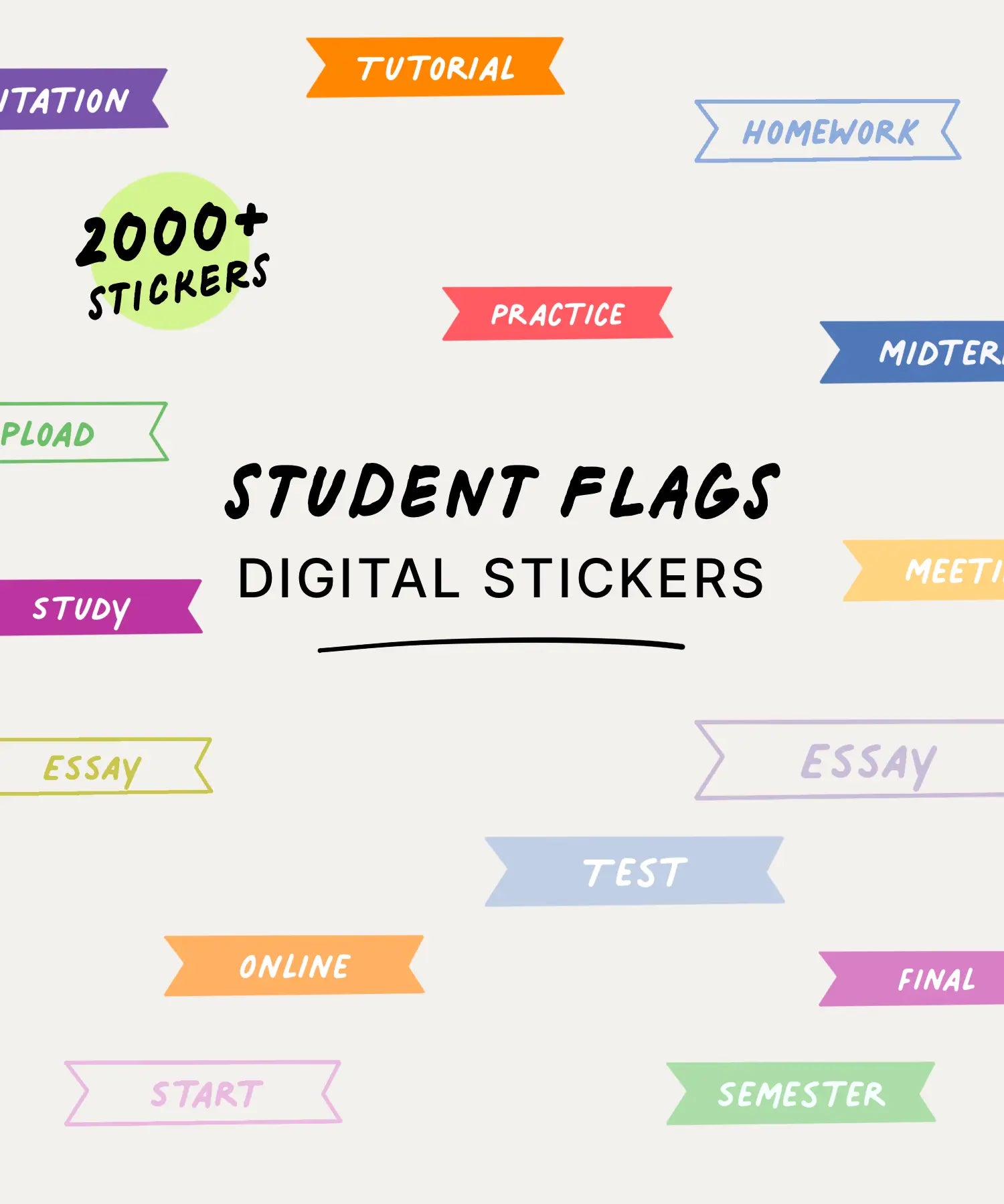 Student Flag Digital Stickers KDigitalStudio