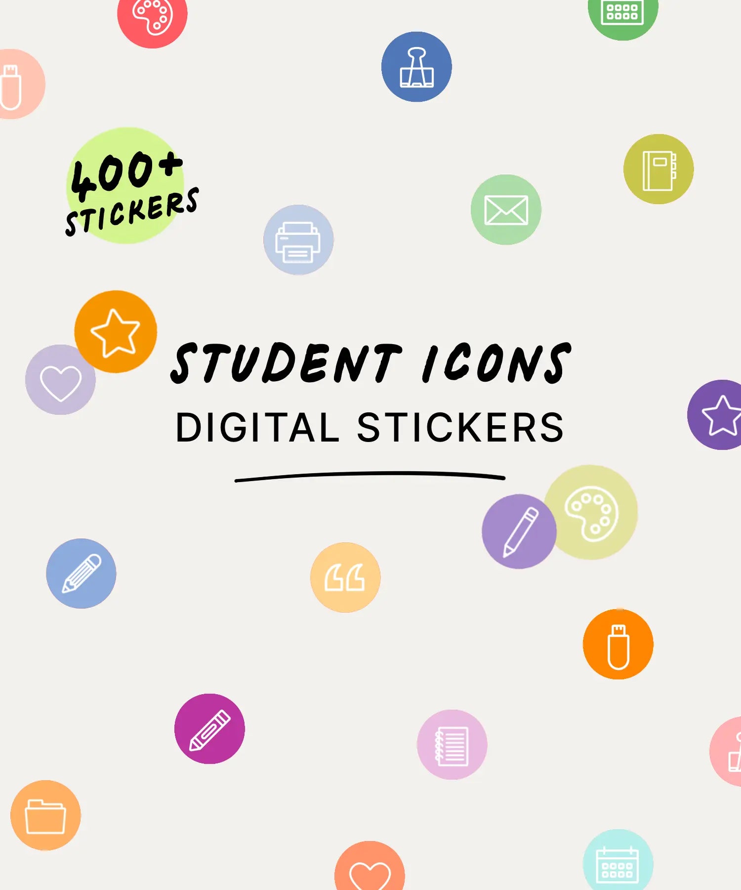Student Icon Digital Stickers KDigitalStudio