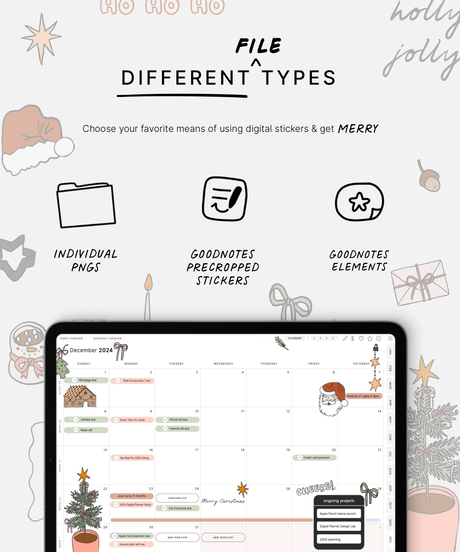 Merry Chic-mas Stickers