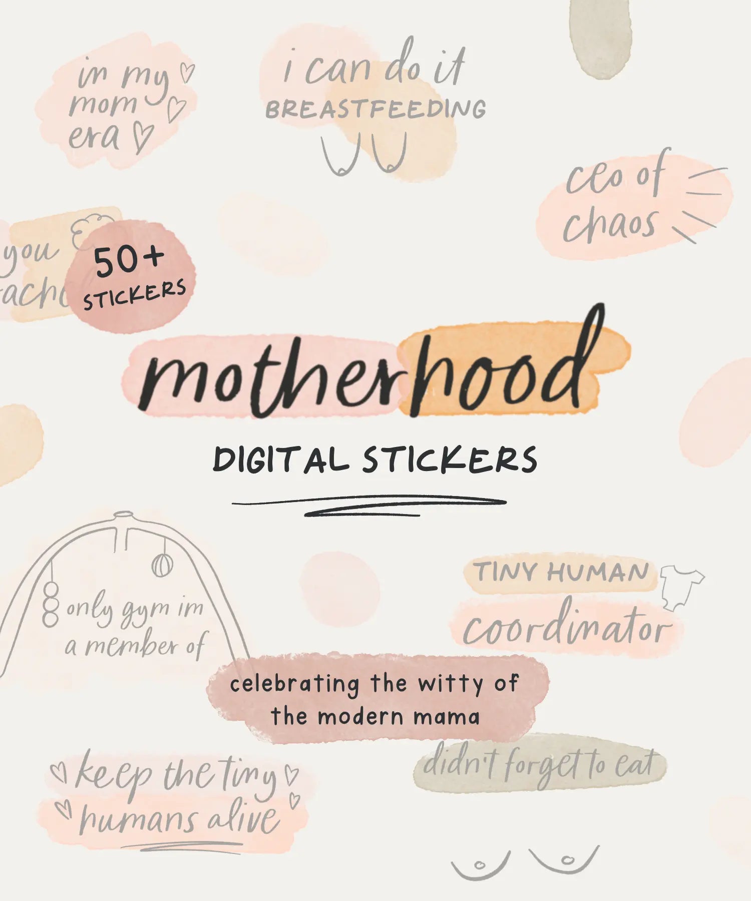 Motherhood Digital Stickers KDigitalStudio