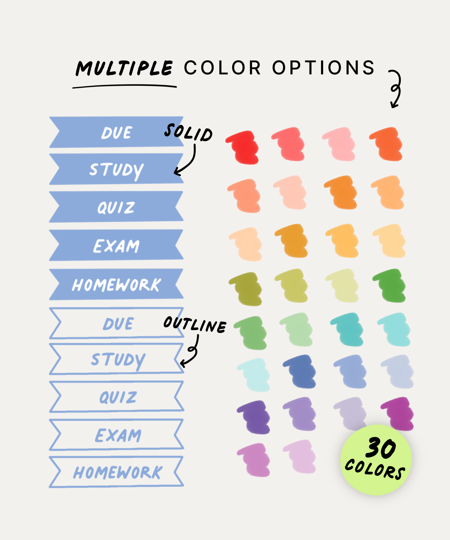 Pegatinas digitales de bandera estudiantil