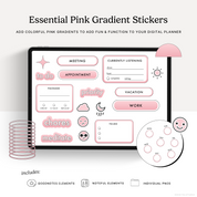 Essential Pink Gradient Digital Stickers