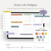 Home Life Widgets in Bright Rainbow