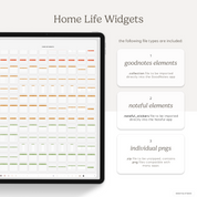 Home Life Widgets in Bright Rainbow