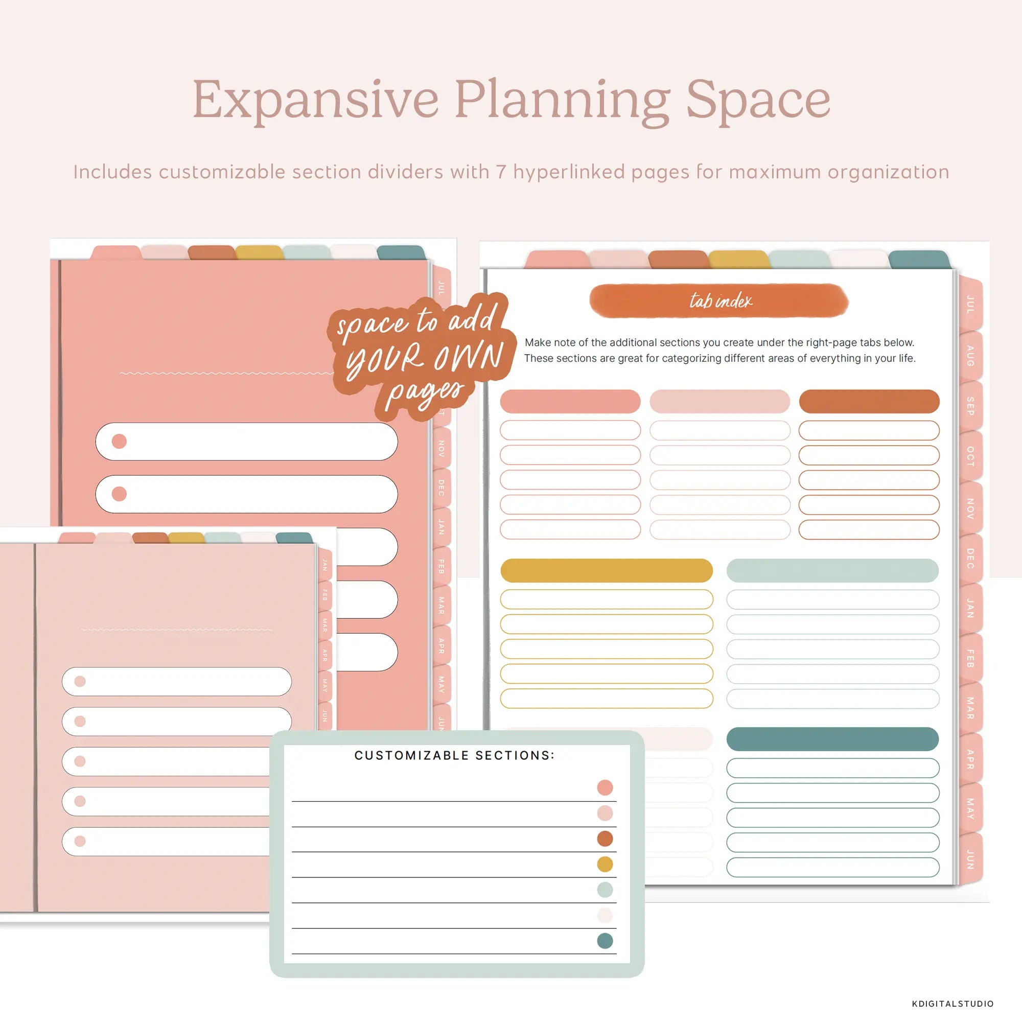 2026 Weekly Everything Planner in Creative Boho KDigitalStudio