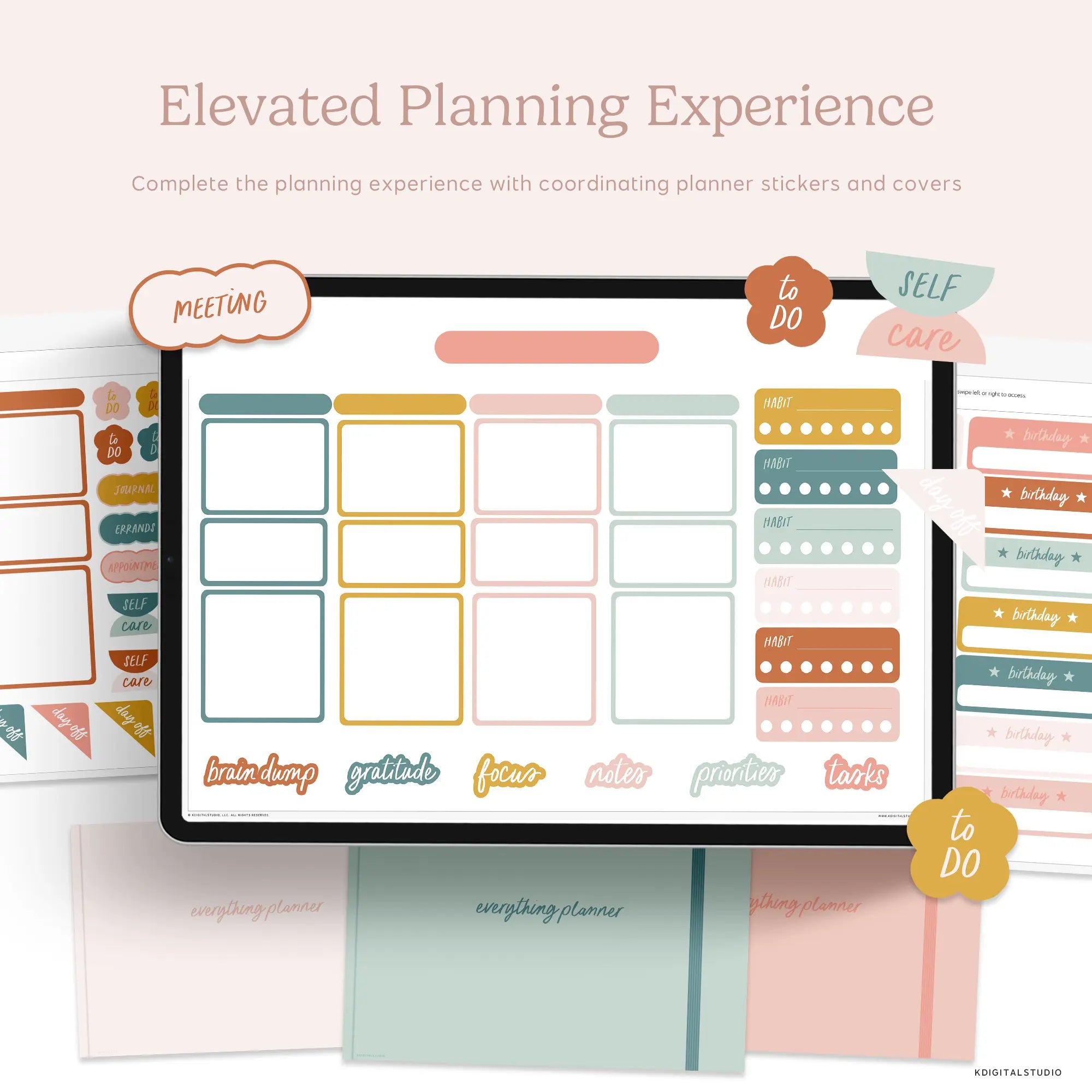 2026 Weekly Everything Planner in Creative Boho KDigitalStudio