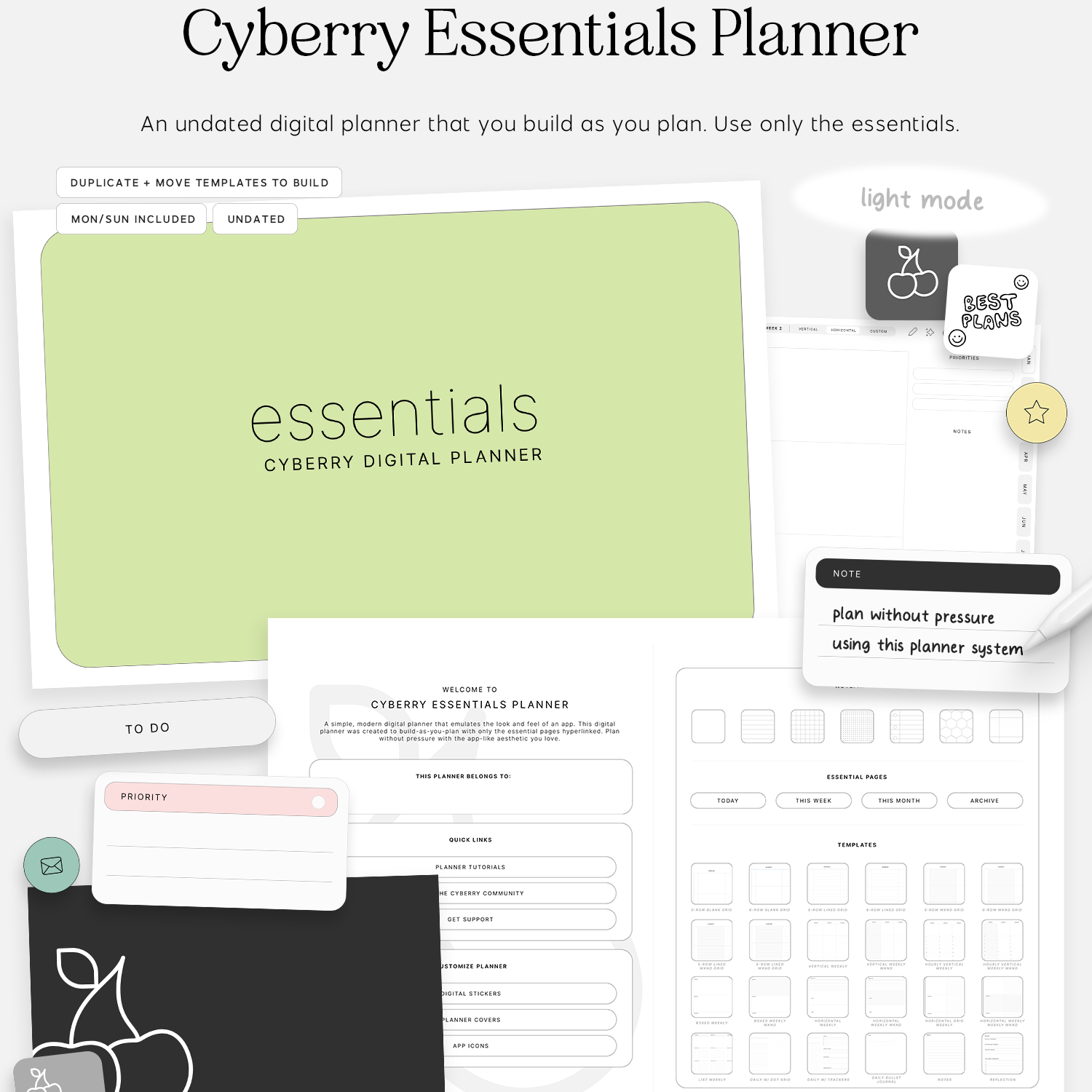 cyberry essentials digital planner