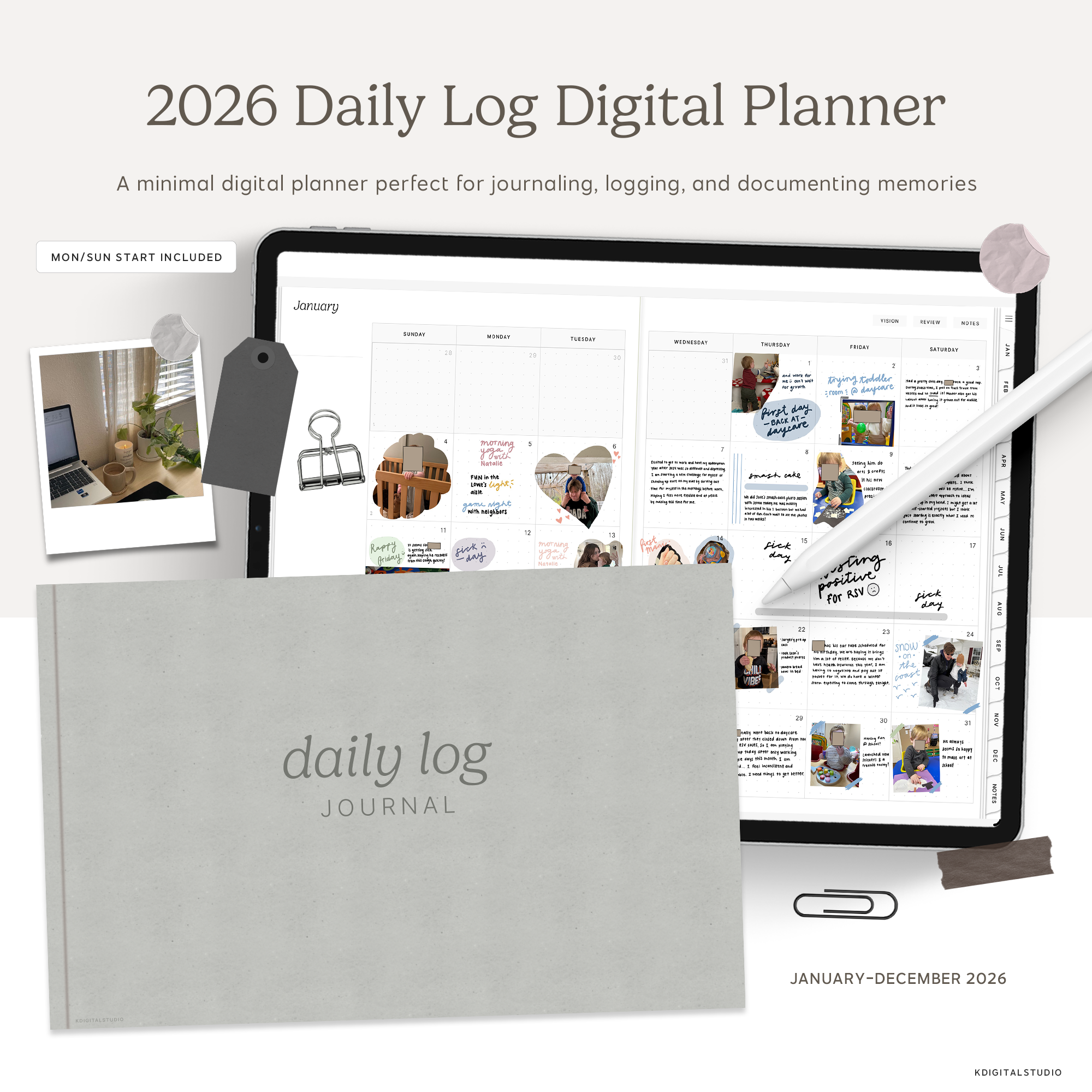 2026 Daily Log Planner