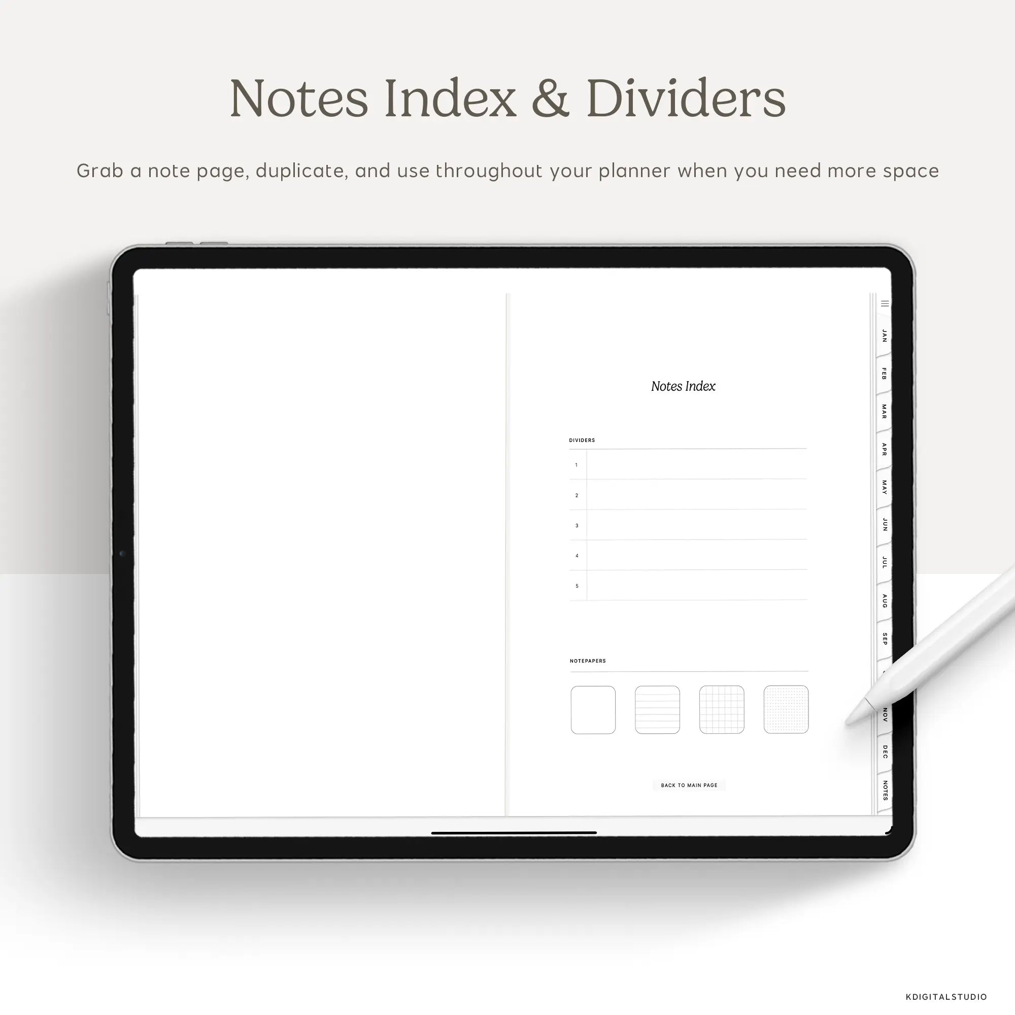 2026 Daily Log Planner KDigitalStudio