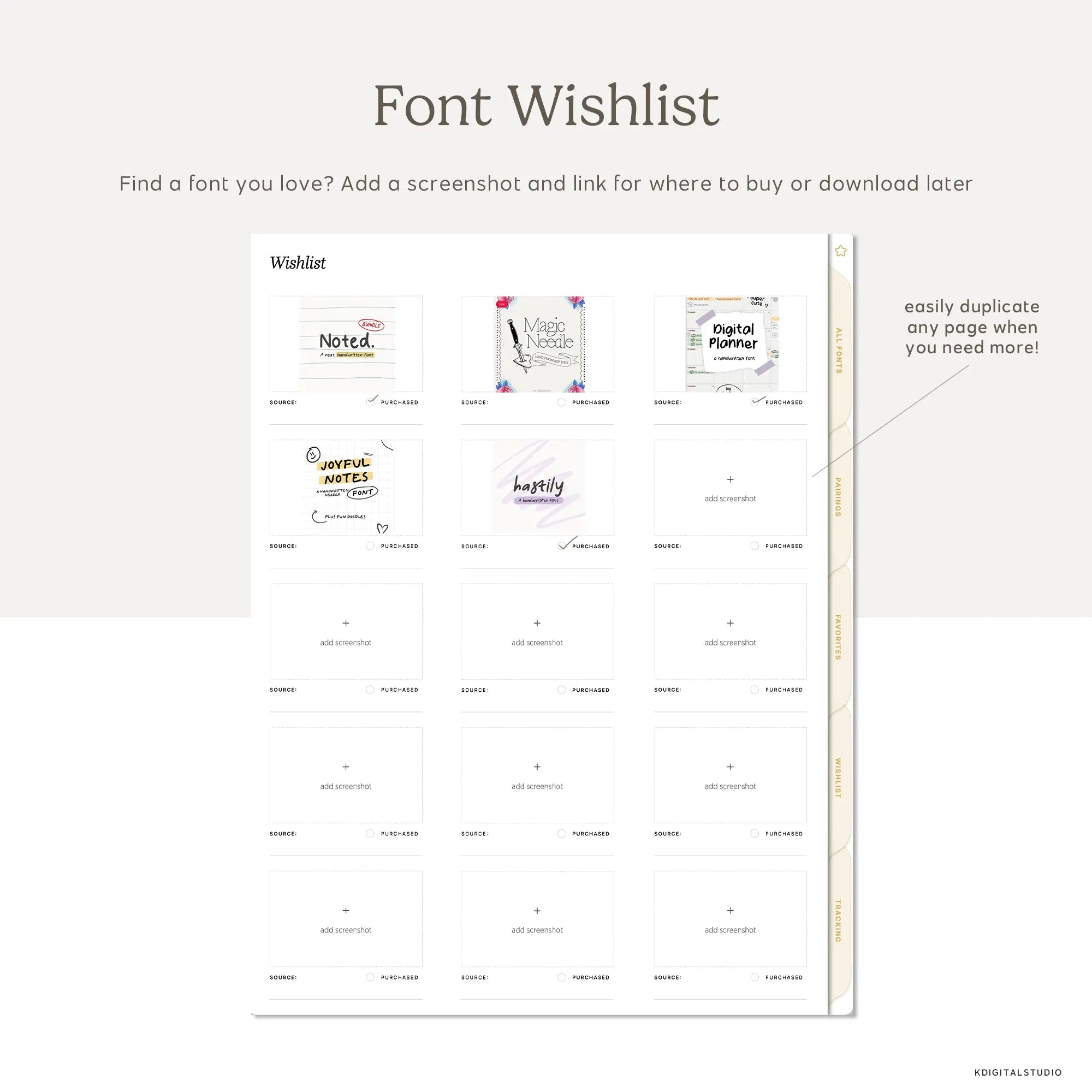 Digital Font Organizer KDigitalStudio